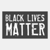 Black Lives Matter - Verpletterd Rechthoekige Sticker (Voorkant)