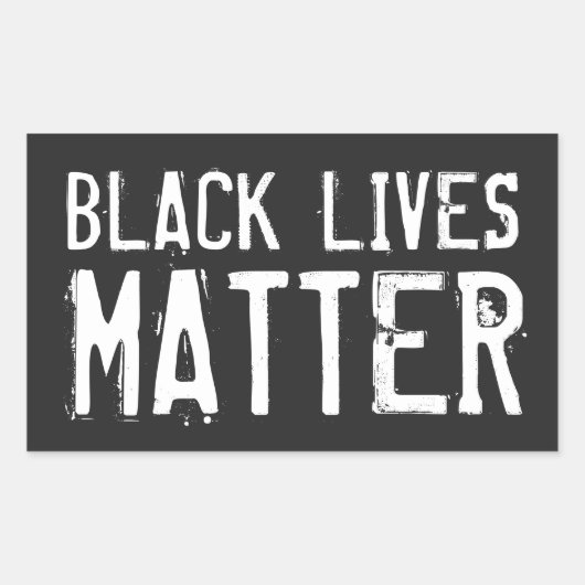 Black Lives Matter - Verpletterd Rechthoekige Sticker (Voorkant)