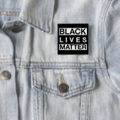Black Lives Matter Vierkante Button 5,1 Cm (In situ)