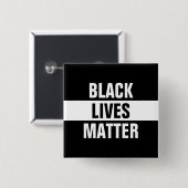 Black Lives Matter Vierkante Button 5,1 Cm (Voorkant /achterkant)