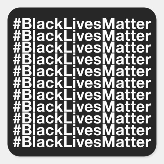 Black Lives Matter Vierkante Sticker (Voorkant)