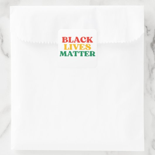 Black Lives Matter Vierkante Sticker (Tas)