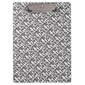 Black Lives Matter White black moderne typografie Klembord (Voorkant)