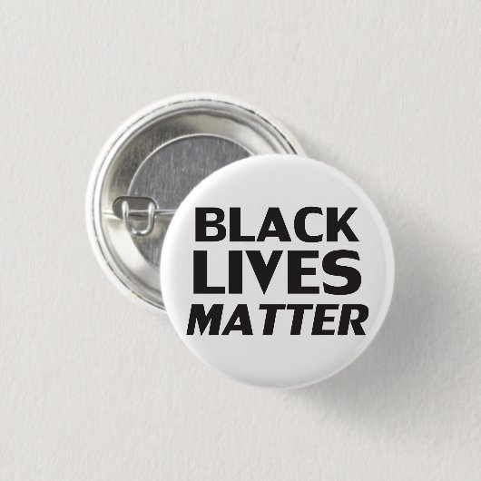 Black Lives Matter White black moderne typografie Ronde Button 3,2 Cm (Voorkant /achterkant)