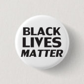 Black Lives Matter White black moderne typografie Ronde Button 3,2 Cm (Voorkant)