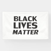 Black Lives Matter White black moderne typografie Spandoek (Horizontaal)