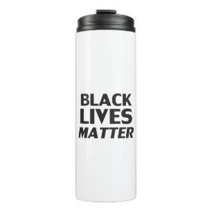 Black Lives Matter White black moderne typografie Thermosbeker