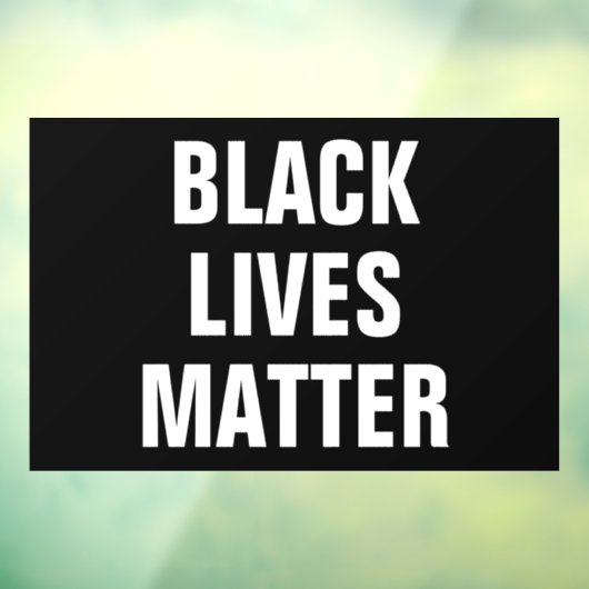Black Lives Matter Window Cling Raamsticker (Vel 3)