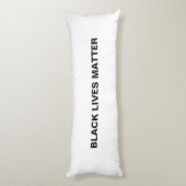Black Lives Matter wit en zwarte tekst minimalisti Lichaamskussen (Achterkant (Verticaal))