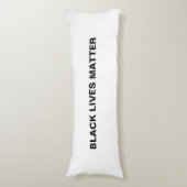 Black Lives Matter wit en zwarte tekst minimalisti Lichaamskussen (Voorkant Verticaal)