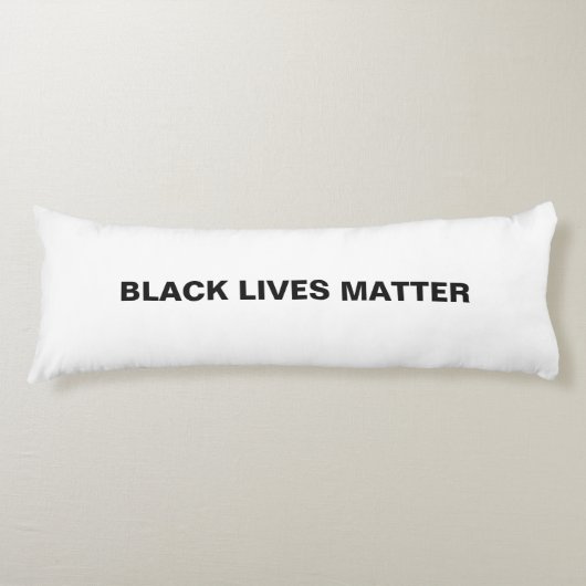 Black Lives Matter wit en zwarte tekst minimalisti Lichaamskussen (Voorkant)