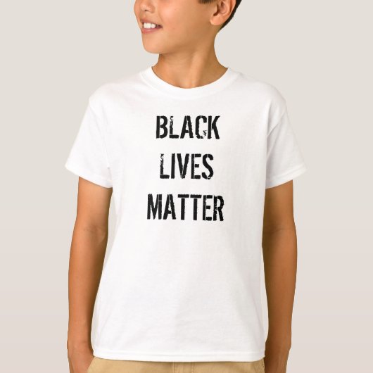 Black Lives Matter Wit T-Shirt | Kind (Voorkant)