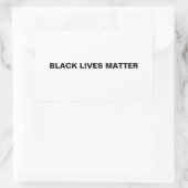 Black Lives Matter wit zwart tekst minimalistisch Rechthoekige Sticker (Tas)