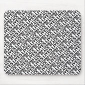 Black Lives Matter wit zwart typografie modern Muismat (Voorkant)