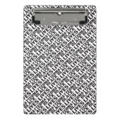 Black Lives Matter wit zwart typografie patroon Mini Klembord (Voorkant)