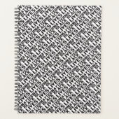 Black Lives Matter wit zwart typografie patroon Planner (Voorkant)