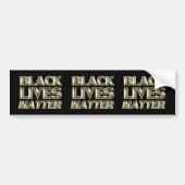 Black Lives Matter zwart goud moderne typografie Bumpersticker (Voorkant)