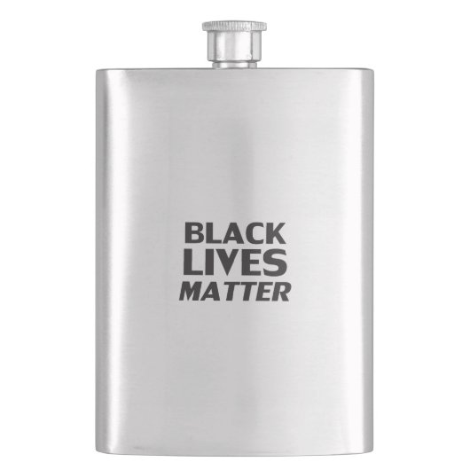 Black Lives Matter zwart moderne vet typografie Flacon (Voorkant)
