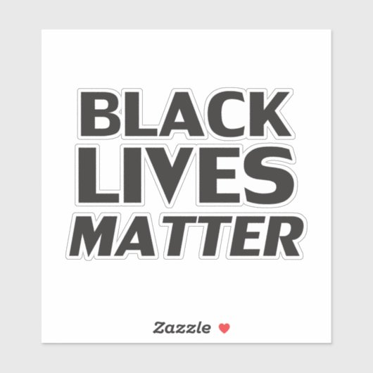 Black Lives Matter zwart moderne vet typografie Sticker (Vel)
