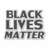 Black Lives Matter zwart moderne vet typografie Sticker (Voorkant)