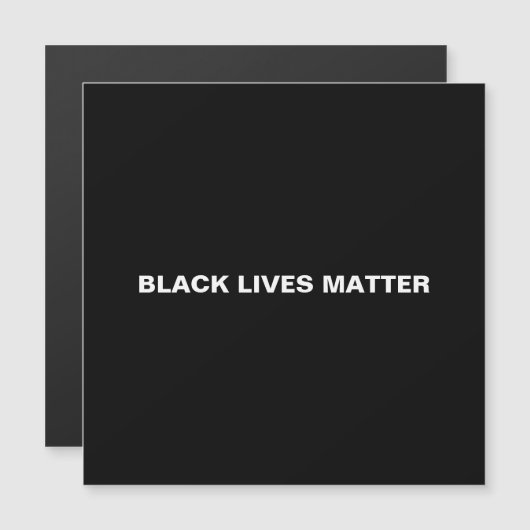 Black Lives Matter zwart wit minimalistische magne (Voorkant / Achterkant)