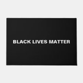 Black Lives Matter zwart-wit tekst minimalistisch Deurmat (Voorkant)