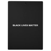 Black Lives Matter zwart-wit tekst minimalistisch Klembord (Achterkant)