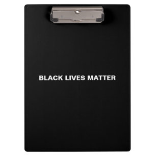 Black Lives Matter zwart-wit tekst minimalistisch Klembord
