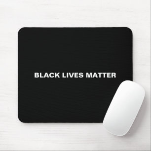 Black Lives Matter zwart wit tekst minimalistisch Muismat