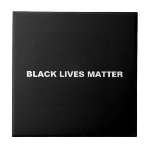Black Lives Matter zwart wit tekst minimalistisch Tegeltje