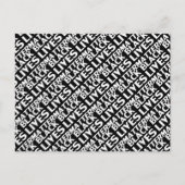 Black Lives Matter zwart wit typografiepatroon Briefkaart (Voorkant)
