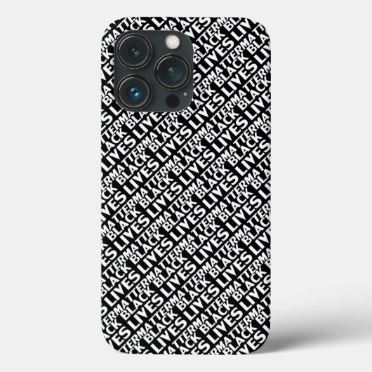 Black Lives Matter zwart wit typografiepatroon Case-Mate iPhone Case (Achterkant)