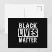 Black Lives Matter Zwarte Geschiedenis Zwarte Krac Uitnodiging Briefkaart (Voorkant / Achterkant)