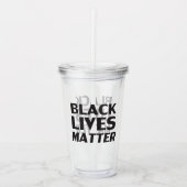 "Black Lives Matter" zwarte letters duidelijk Acryl Drinkbeker (Voorkant)