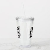 "Black Lives Matter" zwarte letters duidelijk Acryl Drinkbeker (Links)