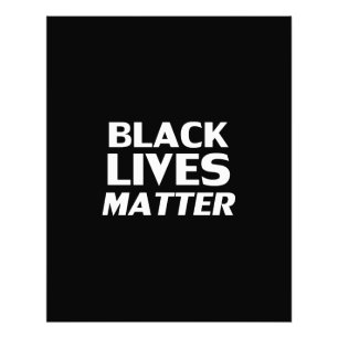 Black Lives Matter zwarte witte moderne typografie Foto Afdruk