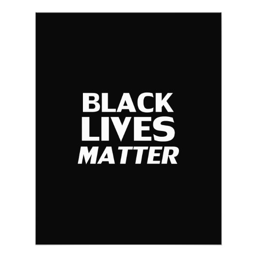 Black Lives Matter zwarte witte moderne typografie Foto Afdruk (Voorkant)