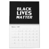 Black Lives Matter zwarte witte moderne typografie Kalender (Feb 2027)