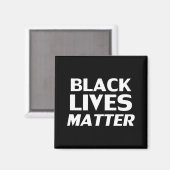 Black Lives Matter zwarte witte moderne typografie Magneet (Voorkant / Achterkant)