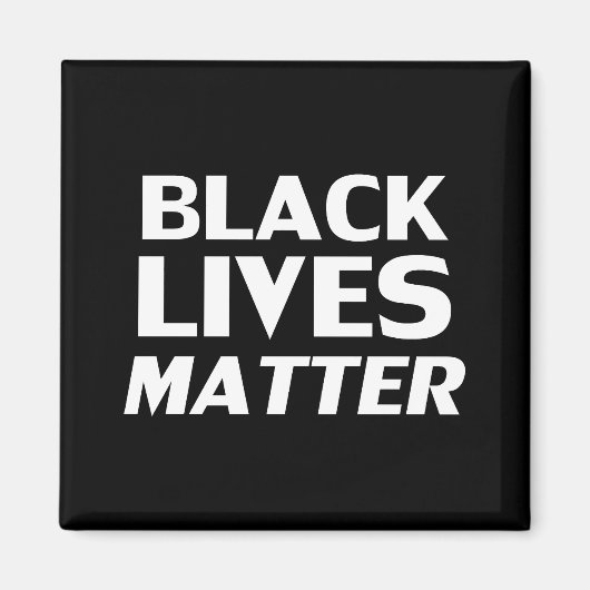 Black Lives Matter zwarte witte moderne typografie Magneet (Voorkant)