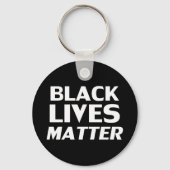 Black Lives Matter zwarte witte moderne typografie Sleutelhanger (Voorkant)