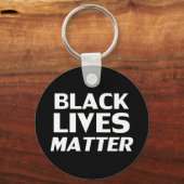 Black Lives Matter zwarte witte moderne typografie Sleutelhanger (Voorkant)