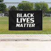Black Lives Matter zwarte witte moderne typografie Spandoek (Insitu)