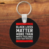 Black Lives Probleem Meer Dan Witte Gevoelens Chec Sleutelhanger (Voorkant)