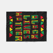 Black Lives Probleem Retro BLM Geschiedenis Power  Fleece Deken (Voorkant (Horizontaal))