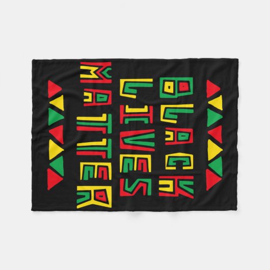 Black Lives Probleem Retro BLM Geschiedenis Power  Fleece Deken (Voorkant (Horizontaal))