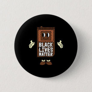 Black Lives Probleem Videogame Zwart Geschiedenis  Ronde Button 5,7 Cm