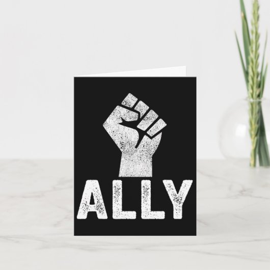 Black Lives Problem Ally Eerste BLM-ondersteuning Kaart (Voorkant)