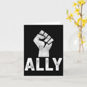 Black Lives Problem Ally Eerste BLM-ondersteuning Kaart (Gele Bloem)