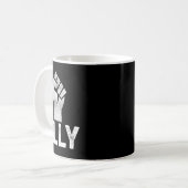 Black Lives Problem Ally Eerste BLM-ondersteuning Koffiemok (Voorkant links)
